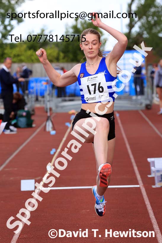 Senior Womens triple jump, 2024 Northern Senior and Under-20s Track and Field Champs, Middlesbrough.  Photo: David T. Hewitson/Sports for All Pics